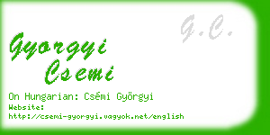 gyorgyi csemi business card